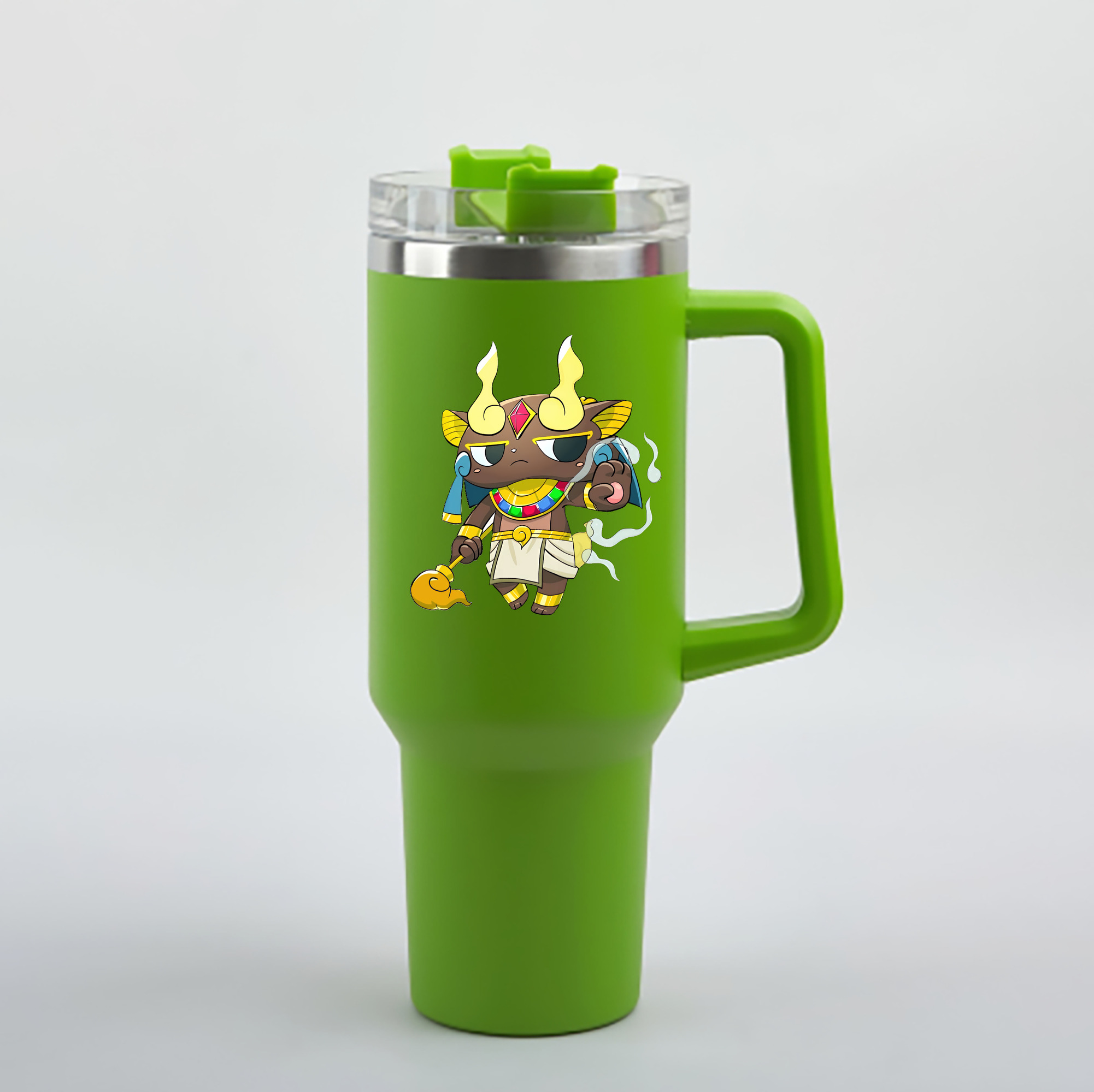 （画像用） 妖怪ウォッチ Yo-kai Watch 1200mL車用タンブラー - クリスタルステッカー（プラスチックストロー付き）